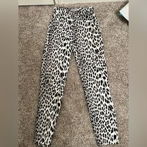 Georgiou Made in Italy Cheetah Pants size 2 Y2K